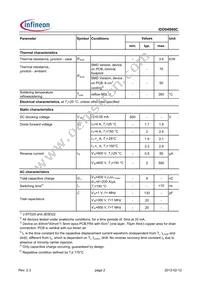 IDD04S60CBUMA1 Datasheet Page 2