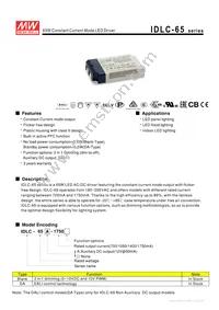 IDLC-65A-1050 Datasheet Cover