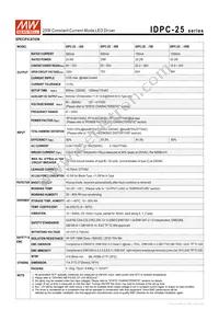 IDPC-25A-500 Datasheet Page 2