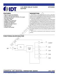 IDT2305A-1HDCI8 Datasheet Cover