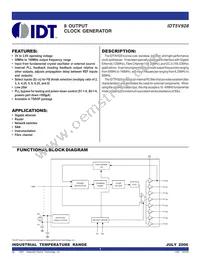IDT5V928PGGI8 Datasheet Cover