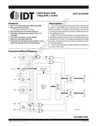 IDT71016S12YGI8 Datasheet Cover