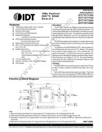 IDT71P71804S250BQG Datasheet Cover