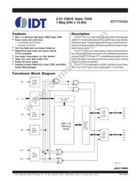 IDT71T016SA12PHG Datasheet Cover