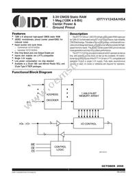 IDT71V124SA20YI8 Datasheet Cover