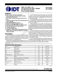 IDT71V2559S85PF8 Datasheet Cover