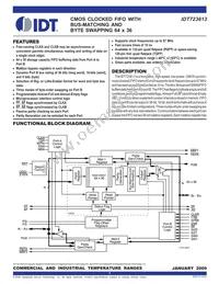 IDT723613L20PQFI Datasheet Cover