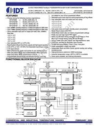 IDT72T2098L6-7BB Datasheet Cover