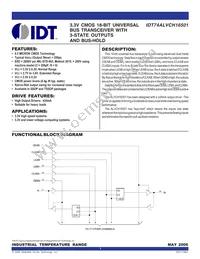 IDT74ALVCH16501PAG8 Datasheet Cover