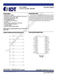 IDT74FCT20807QI8 Cover