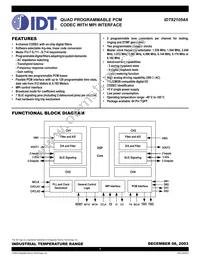 IDT821054APFG8 Datasheet Cover