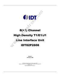 IDT82P2808BBG Datasheet Cover
