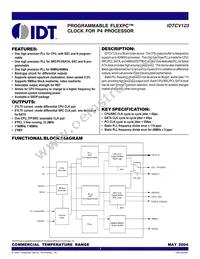 IDTCV123PVG8 Cover