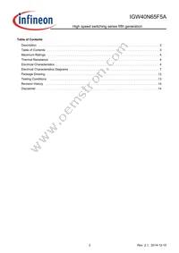 IGW40N65F5AXKSA1 Datasheet Page 3