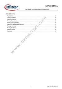 IGW50N65F5AXKSA1 Datasheet Page 3