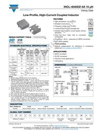 IHCL4040DZER100M5A Datasheet Cover