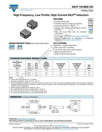 IHLP1616BZER10RM0H Datasheet Cover