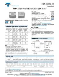 IHLP2525CZER220M1A Datasheet Cover