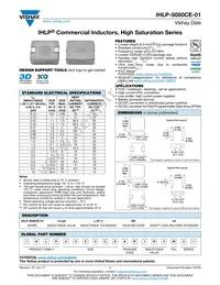 IHLP5050CEER1R8M01 Datasheet Cover