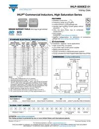 IHLP5050EZER8R2M01 Datasheet Cover