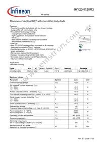 IHY20N120R3XKSA1 Datasheet Cover