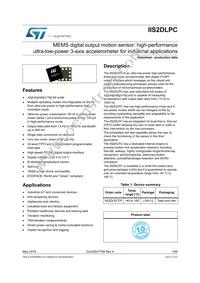 IIS2DLPCTR Datasheet Cover