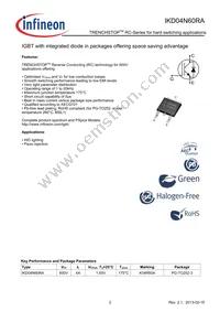 IKD04N60RAATMA1 Datasheet Page 2