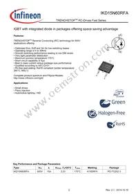 IKD15N60RFAATMA1 Datasheet Page 2