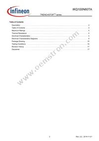 IKQ100N60TAXKSA1 Datasheet Page 3