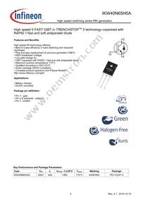 IKW40N65H5AXKSA1 Datasheet Page 2