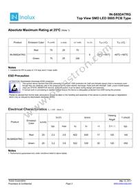 IN-S85DATRG Datasheet Page 2