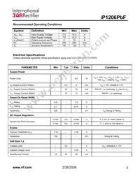 IP1206TRPBF Datasheet Page 3