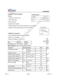 IPA50R520CPXKSA1 Datasheet Cover