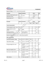 IPA50R520CPXKSA1 Datasheet Page 2