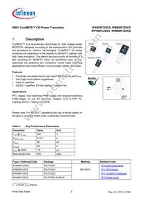 IPA60R125C6E8191XKSA1 Datasheet Page 2