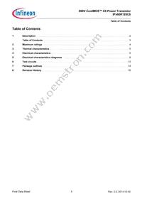 IPA60R125C6E8191XKSA1 Datasheet Page 3