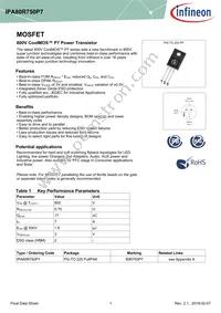 IPA80R750P7XKSA1 Datasheet Cover