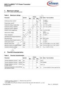 IPA80R750P7XKSA1 Datasheet Page 3