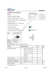 IPB022N04LGATMA1 Datasheet Cover