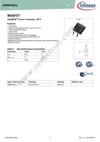 IPB06P001LATMA1 Datasheet Cover