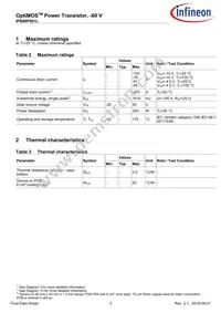 IPB06P001LATMA1 Datasheet Page 3