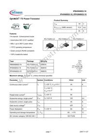 IPB45N06S3-16 Datasheet Cover