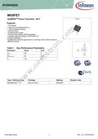 IPD06P002NATMA1 Datasheet Cover