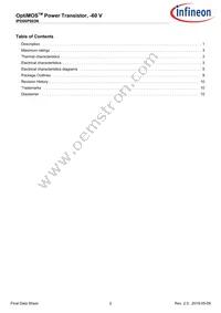 IPD06P003NATMA1 Datasheet Page 2