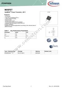 IPD06P005NATMA1 Datasheet Cover