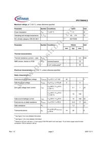 IPD170N04NGBTMA1 Datasheet Page 2