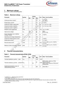 IPD50R1K4CEBTMA1 Datasheet Page 3