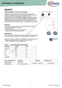IPD60R800CEATMA1 Datasheet Cover