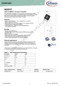 IPD80R750P7ATMA1 Datasheet Cover