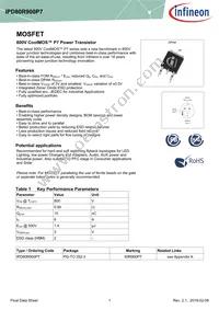 IPD80R900P7ATMA1 Datasheet Cover